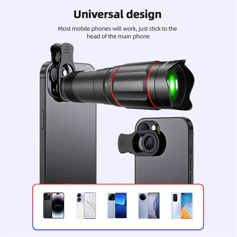 Outdoor 25X High-Definition Telephoto Lens Mobile Phone External Universal Photo Camera Telescope Lens Easy To Use