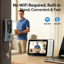 M20s Wireless Video Doorbell with 115 Ultra Wide Angle Infrared Night Vision 4000mAh Battery No WiFi Needed Two Way Audio IP65 Weatherproof Doorbell Camera