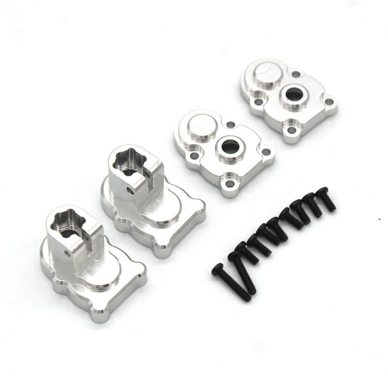 4PCS Upgraded Metal Rear Wheel Seat Gear Cover for FMS FCX24 1/24 RC Car POWER WAGON Vehicles Models Spare Parts