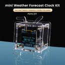 0.96 Inch ESP8266 Mini Weather Forecast Clock OLED Display Electronic Clock Diy Kit Support 2.4G Wifi Network With Case Fun Diy Soldering Loose Parts