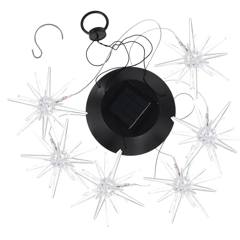 6cm Ball/Hummingbird/Sea Urchin/Butterfly Solar Wind Chime Light Waterproof Home Bedroom Decoration Supplies