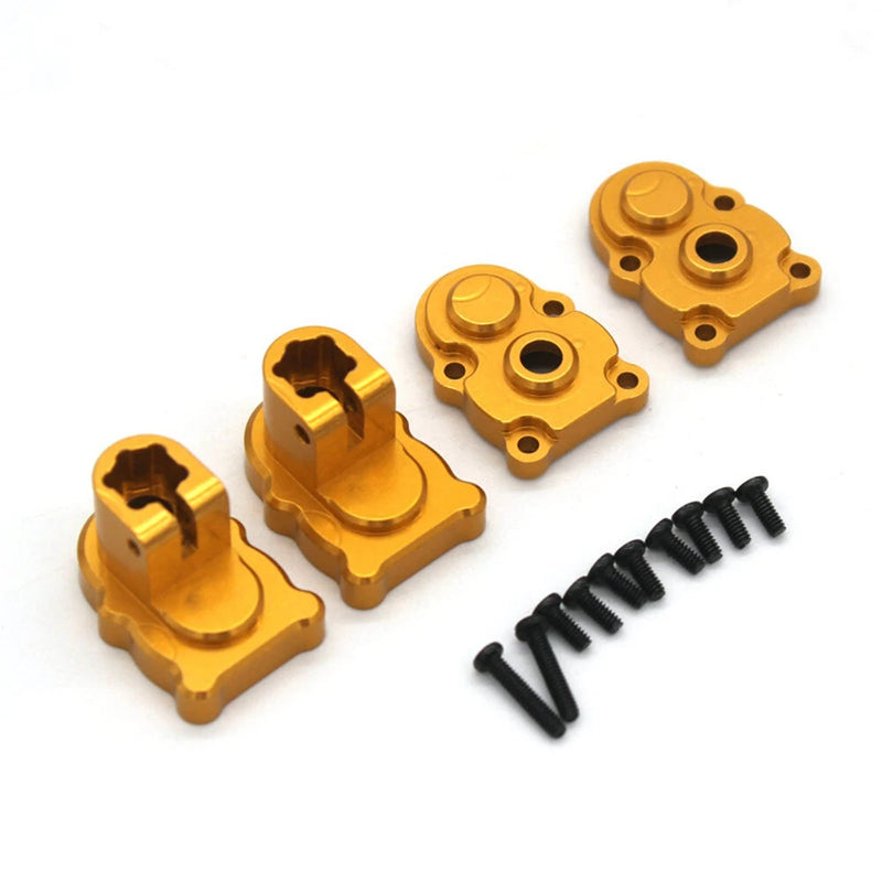 4PCS Upgraded Metal Rear Wheel Seat Gear Cover for FMS FCX24 1/24 RC Car POWER WAGON Vehicles Models Spare Parts