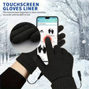 TENGOO Knitted USB Heated Gloves Touch Screen Compatible 40-50C Adjustable Warmth Removable Heating Pad Flexible Cable Thermal Winter Gloves