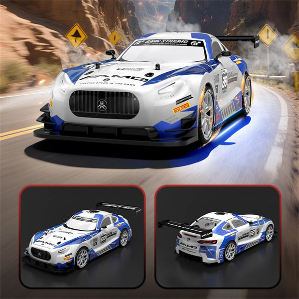 XJRC XJ-1997 RTR 1/16 2.4G 4WD Drift RC Car Mini Racing LED Light Remote Control High-Speed Motor On-Road Race Vehicle Model Boys Gifts Toys