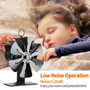 6-Blade Heat Powered Fireplace Fan Powered Fan With Temperature Display Strip Fireplace Fan Wood Fan Silent Operation Circulation