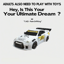 S916 RTR Mini 1/43 2.4G 4WD Drift RC Car Gyro GTR Race LED Light Full Scale Remote Control High-Speed Motor On-Road Racing Vehicle Model Boys Gifts Toys