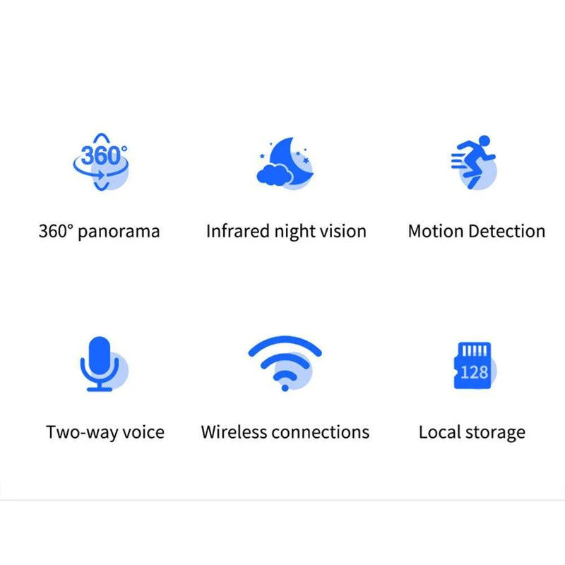 1080P Home Security Wireless  Wifi Camera Camera Baby Monitor Pan Tilt Remote Control Two Way Audio Night Vision CCTV