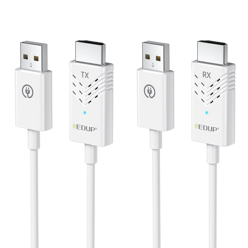 EDUP Wireless HD Transmitter and Receiver Kit 1080P@60Hz Full HD Extender 50m Long Range 0.1s Delay Plug and Play Support Multi Device for Streaming Mirroring