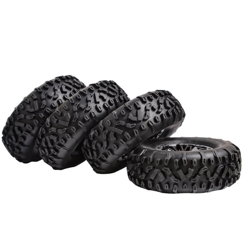 4PCS LDRC RC Car Upgraded Parts Soft Tires Wheels Rims for 1297 1299 WPL B14 B24 C14 C24 C34 C44 MN D90 91 96 99 99S RC Cars Vehicles Models Accessories L0001-6