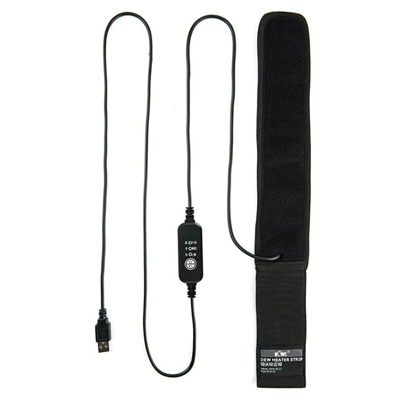 IPRee USB Lens Heater Warmer Strip with 3 Heat Settings Temperature Regulator for Camera Lens Dew Removing, Lens Heater for Outdoor Telescope Eyepieces Protection