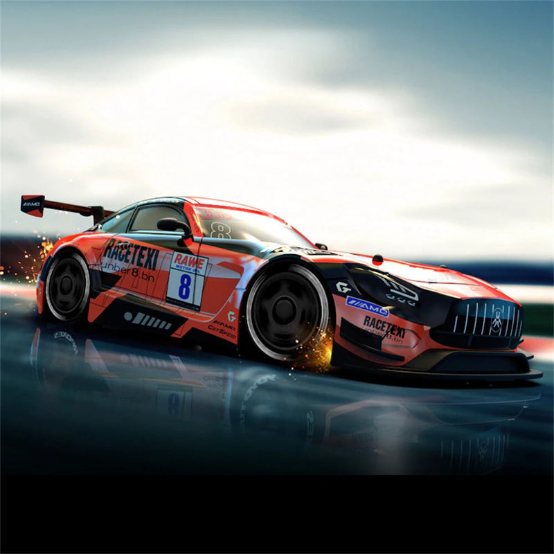 KAMTOM KM2401 RTR 1/24 2.4G 2WD Drift RC Car ESP Gyro Optional Camera Mini Race LED Light High Speed Racing On-Road Electric Remote Radio Control Vehicles Model RTR Child Toys Boys Kids Gifts