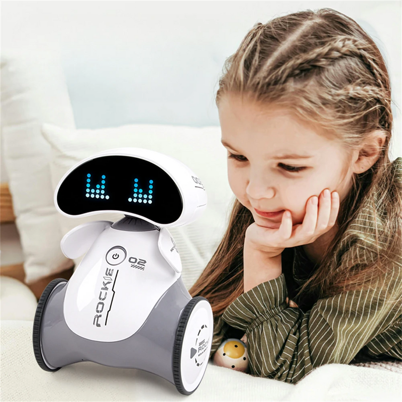 JJRC R33 Rocki 2.4GHz Intelligent RC Robot Touch Sensor LED Light Programming Auto Demo for Children Gift