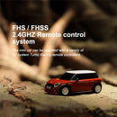 Turbo Racing RTR 1/76 2.4G RWD Drift RC Car for BMW Licensed Mini Cooper F56 3 Door Hatch Sports Racing LED Lights Full Proportional Vehicles Model Kids Children Toys