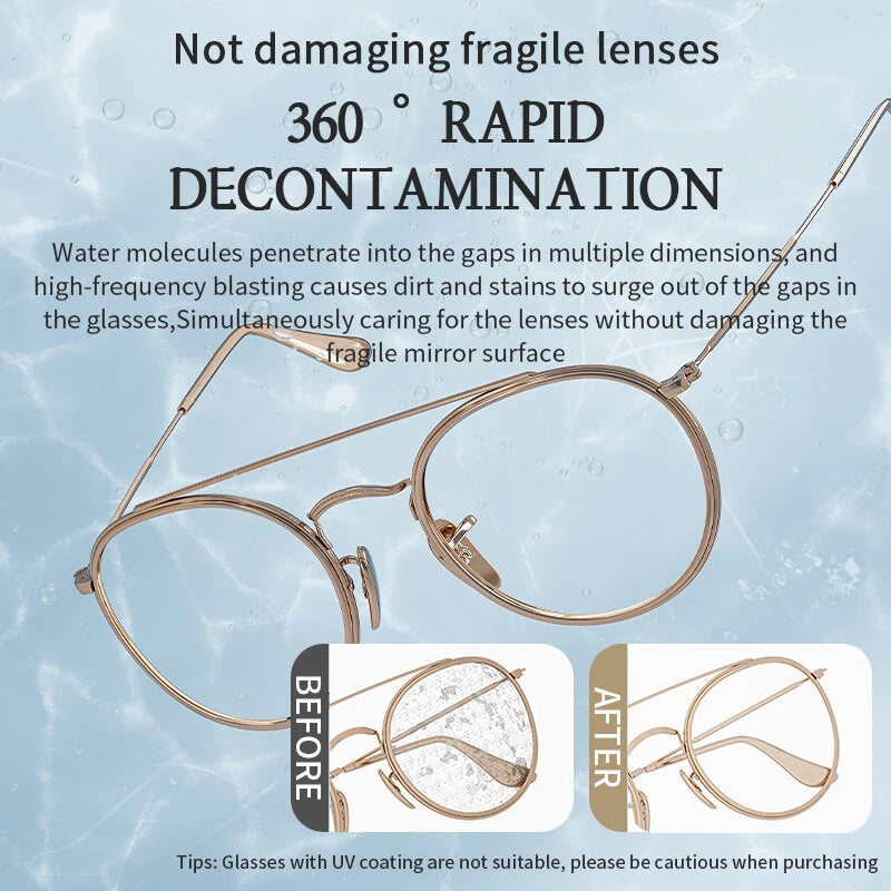 580mL High Frequency Household Ultrasonic Cleaning Machine for Glasses Braces Watch Dentures Jewelry Necklace Cleaning