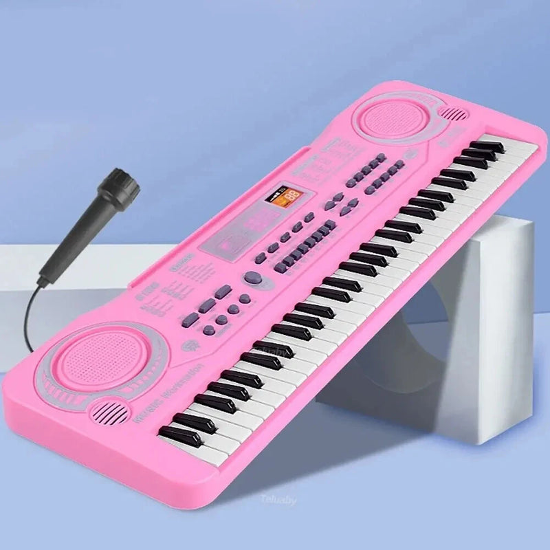 61 Keys Portable Electronic Piano Keyboard Organ With Microphone Educational Toys Musical Instrument Gift for Kids Beginners
