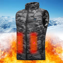 TENGOO HV-09C Heated Vest 9 Heating Areas Camouflage Oversized Men Winter Vest Self Heating Vest Usb Electric Thermal Vest Jacket Outdoor Vest
