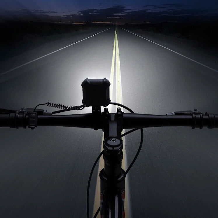 Elecpow Bicycle Horn Headlights Waterproof USB Charging Night Riding Strong Bike Light 140dB 6 Volume Security Alarm Bike Bell