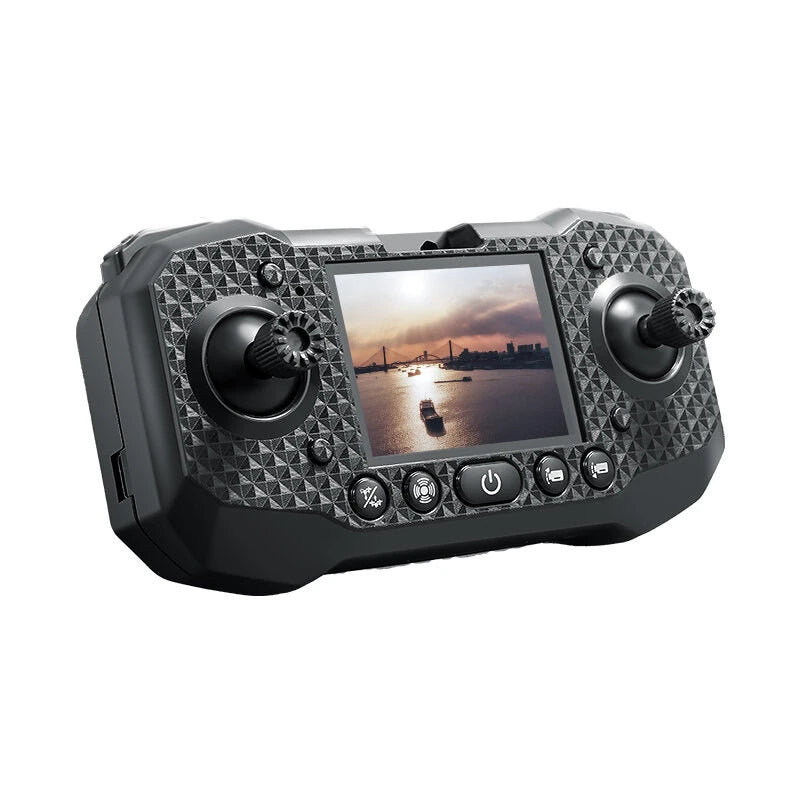 WLRC M6 WiFi FPV with LCD Screen Controller HD Dual Camera Servo Gimbal 360 Obstacle Avoidance LED Brushless Foldable RC Drone Quadcopter RTF