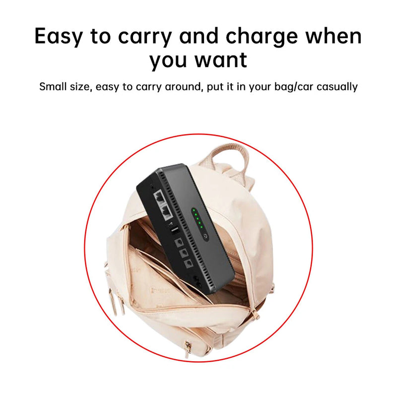 DCL-18W Mini DC Power Supply UPS 18W 8800mAh/10400mAh USB Type-C 5V/2A DC POE 15V/0.6A 24V/0.4A Input 100-240V for Network Devices