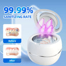 Ultrasonic Denture Cleaner UV Disinfection Children's Electric Toothbrush Head Cleaning Dual Cleaning Modes Braces Jewelry Cleaner