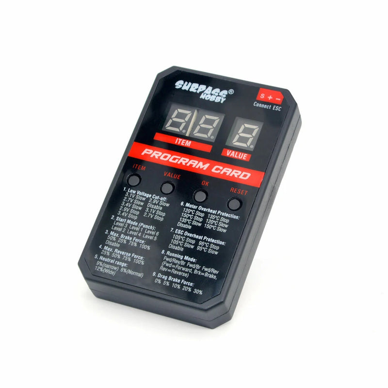 Surpass Hobby Rocket V2 LED Program Card for 45A 60A 80A Brushless Waterproof Electronic Speed Controller 1/10 RC Car Vehicles Parts