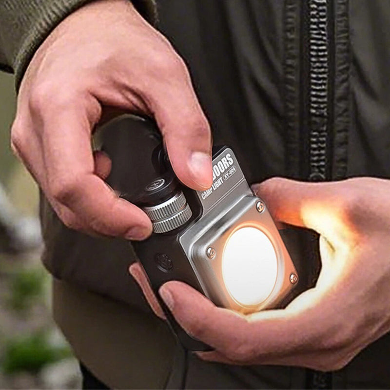 SEEKNITE USB Rechargeable LED Camping Lantern with Magnetic Base and Multi-Source COB Work/Repair Light for Outdoor Use