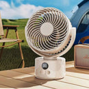 Tevorex Compact USB Rechargeable Desk Fan Quiet Large Battery Display Rotating Cooling Airflow for Home Office Outdoor