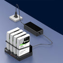 MAIWO USB 3.0 External Hard Drive for PC 4 Bay 2.5 inch 3.5 inch Enclosure Multi-Bay HDD SDD Docking Station Hard Drive Case