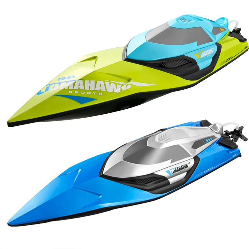 4DRC S2 2.4G RC Boat Fast High Speed Waterproof Capsize Reset Model LED Light Remote Control Toys RTR Pools Lakes Racing Kids Children Gift