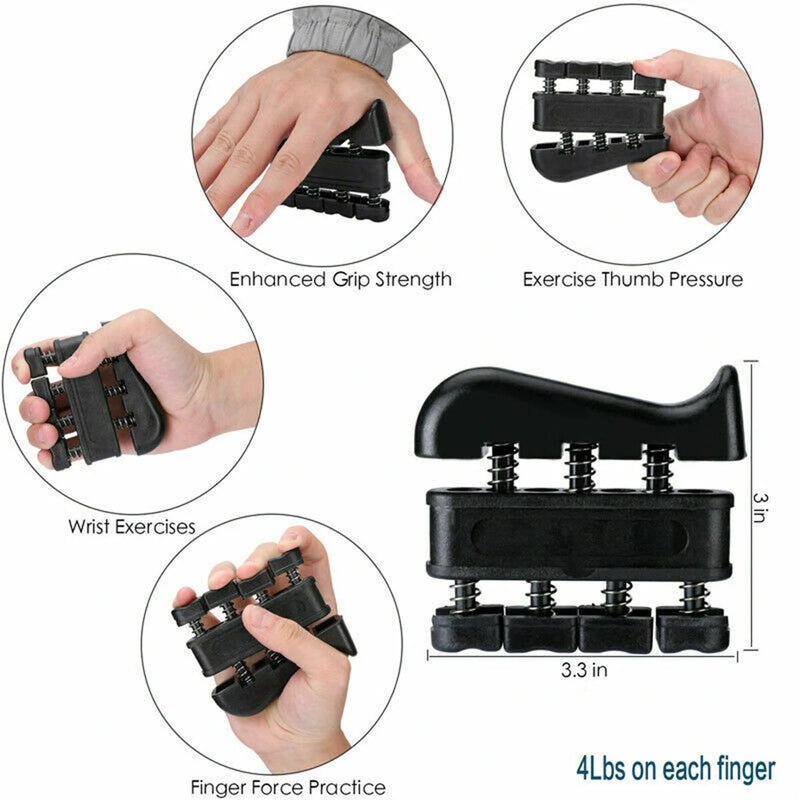5 Pcs Hand Grip Strengthener Set Adjustable Hand Gripper Finger Rehabilitation Training Resistance Stress Relief Ball Fitness Exercise Tools