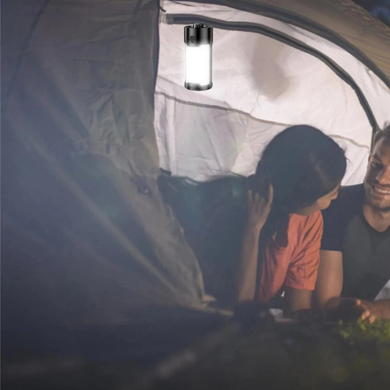 LED Camping Lantern Rechargeable Built-in 18650 Battery Portable Tent Lamp Outdoor Waterproof Camping Emergency Light