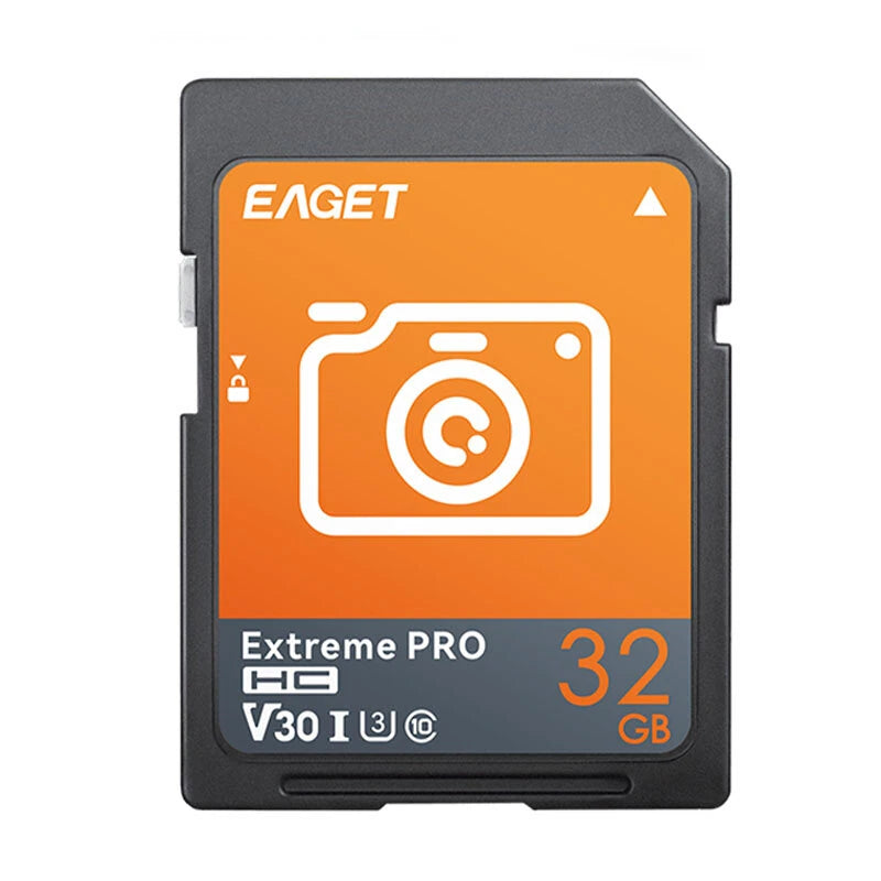EAGET S1 SD Memory Card 256GB 128GB 64GB 32GB 4K C10 V30 High Speed Smart Card Flash Card SD Cards for Camera