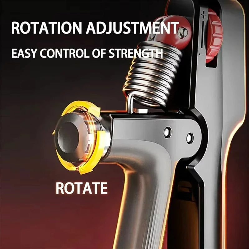 KALOAD 5-100kg USB Rechargeable Electronic Counting Hand Gripper Adjustable Resistance Strengthener for Finger Arm Muscle Strength Exercise Training