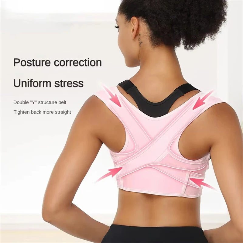 PRANASH Adjustable Clavicle Posture Corrector Upper Back Brace Shoulder Lumbar Support Belt Corset Men Women Hunchback Correction for Fitness Recovery