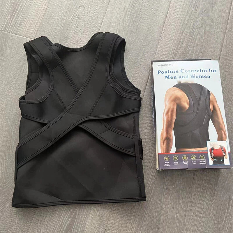 KALOAD Adjustable Back Support Belt Back Posture Corrector Shoulder Lumbar Spine Support Back Protector