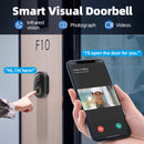 Tuya Smart Video Doorbell Wireless WiFi Two-Way Video Talk Voice Change Intercom Infrared Night Vision IP65 Waterproof 800mAh Battery Smart Life APP Wireless Visual Doorbell
