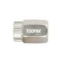 TOOPRE Bike Freewheel Remover High Carbon Steel Compatible Bicycle Spinning Cartridge Removal Tool Sleeve