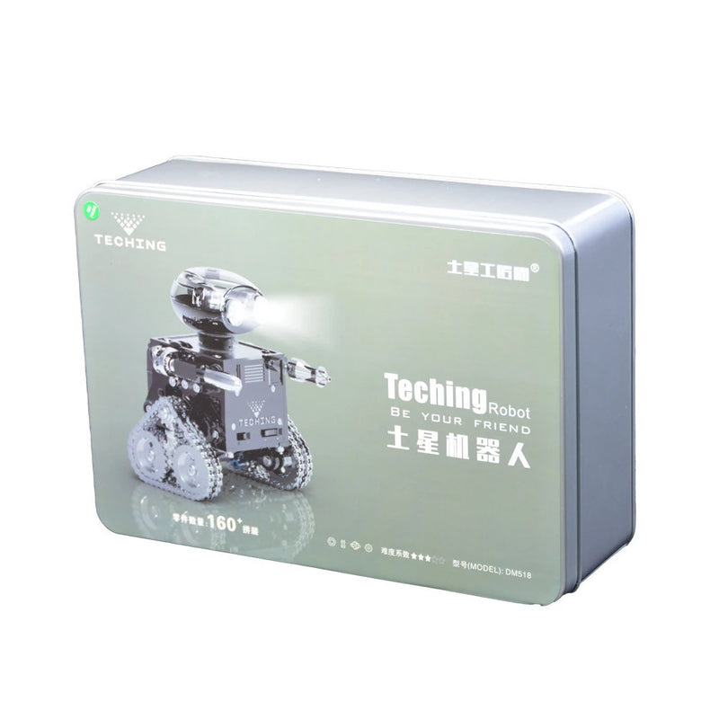 TECHING DM518 Bluetooth APP  Metal Remote Control Tank Robot Tracked Trailblazer Assembly Kit DIY Educational Toy Kids Children Gifts