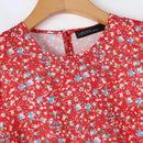 ZANZEA Women Floral Print Party Dress with Mermaid Hem and Ruffle Hem, Fashion Sleeveless Loose Fit Midi Dress Plus Size