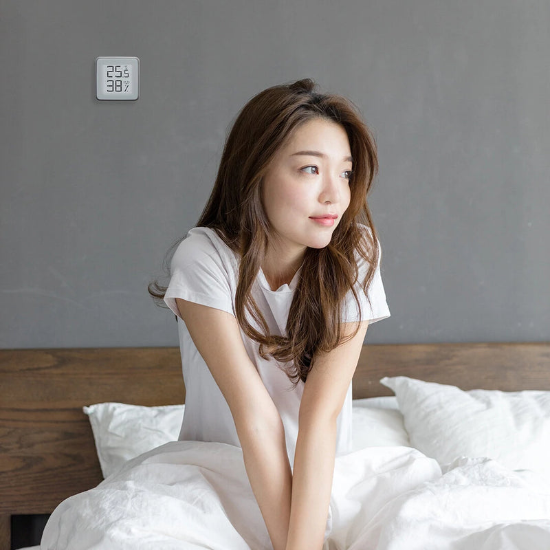 [Upgrade Version] MMC E-Ink Screen BT2.0 Smart Bluetooth Thermometer Hygrometer Works with App Home Gadget Tools