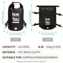 KOETSU 15L/3.96gal Waterproof Large Capacity Paddle Board Bag, For Secure Storage And Easy Carrying, Portable Lightweight Paddle Board Bag With Carry Handle, Travel Carrying Backpack