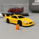 LDARC S100 1/64 2.4G RWD Drift RC Car Mini Full Proportional Three Speed Metal Gears LED Light with Bearings Screen Remote Control High-Speed On-Road Racing Vehicle Model Boys Gifts 60 Minutes Playing Time Toys