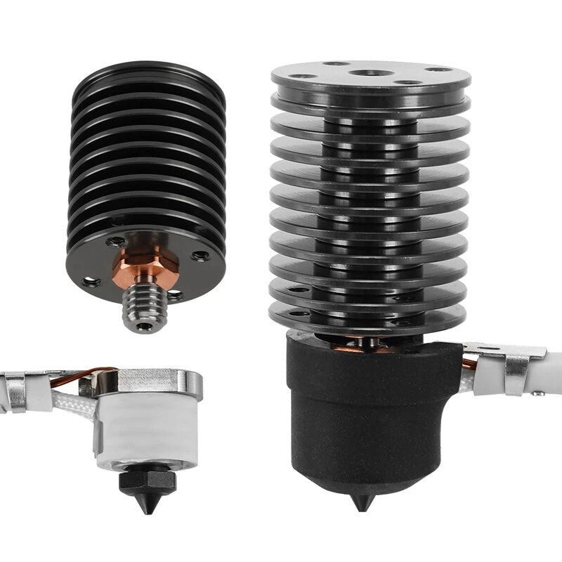 KINGROON V6 Voron Ceramic Kit Bimetallic Throat Pipe Three-Hole Hardened Steel Nozzle 320C High Temperature 24V 3D Printer Parts