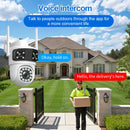 Guudgo Triple Lens Wireless Camera 2MP+2MP+2MP HD Outdoor Waterproof Surveillance Home Camera Mobile Remote 360 Degree Camera