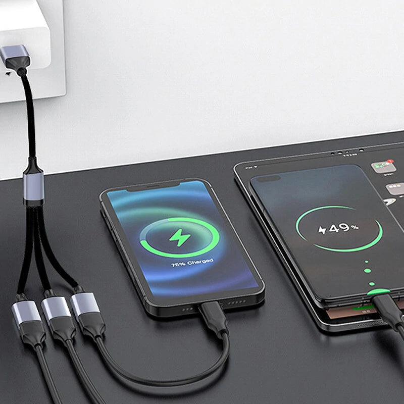 3-in-2 Multifunctional USB-C Hubs USB/Type-C Male to USB2.0*3 Female Multi Splitter Adapter OTG USB Power Adapter for Laptop Tablet Phone U Disk