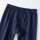 TENGOO Men's Fall Winter Thermal Underwear Set Simple Base Layer Long-Sleeved Top Pant Casual Pajamas Set