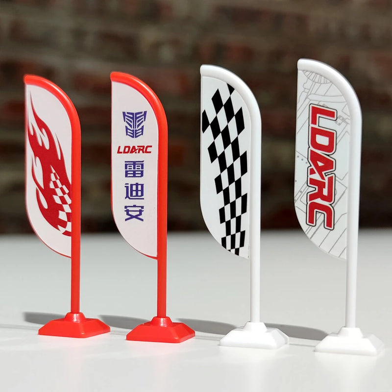 LDARC X43 V64 1/43 1/64 1/72 Mini Drift RC Car Parts Road Cone Indicator Street Sign Decoration Set Vehicles Models Spare Accessories SK177
