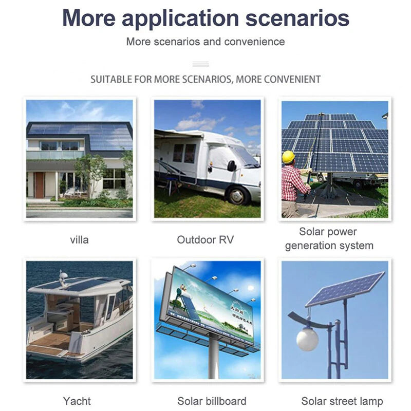 12V/24V MPPT Solar Charge Controller Regulator Colorful Screen For Lifepo4 GEL Lithium Lead Acid Battery 30/40/50/60/70/80/90/100A