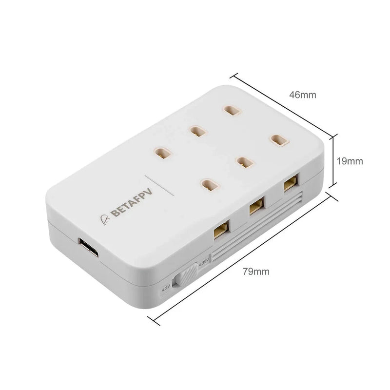 BETAFPV 6 Ports 1S 30W 1A Battery Charger for BT2.0 PH2.0 Connector Lipo Battery