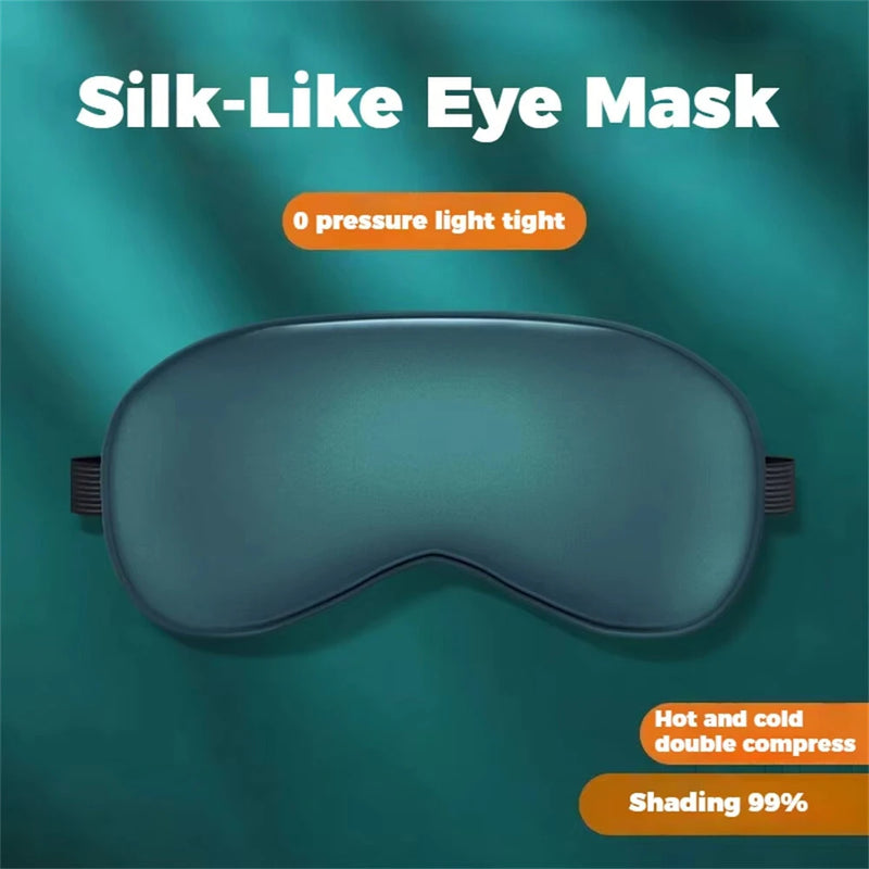 KALOAD Double Sided Simulated Silk Sleeping Eye Mask Adjustable Elastic Band Blackout Travel Sleep Eyeshade Nap Cover